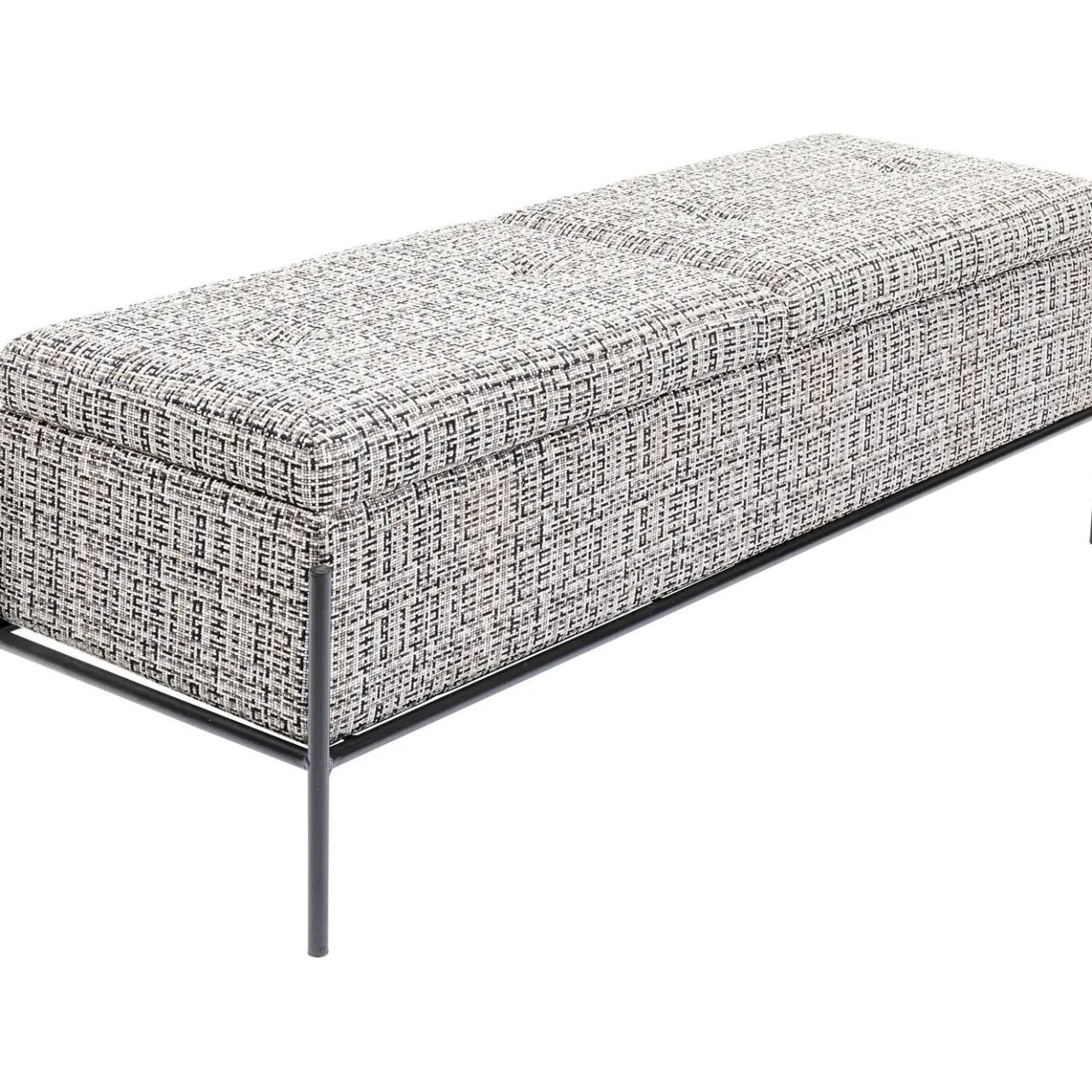 KARE Design Banquette Buttons Storage Noir-Blanc Gm New