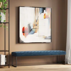 KARE Design Banquette Smart Velours Petrole Noir 150Cm Hot