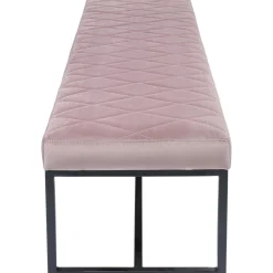 KARE Design Banquette Smart Velours Rose Noir 150Cm Clearance