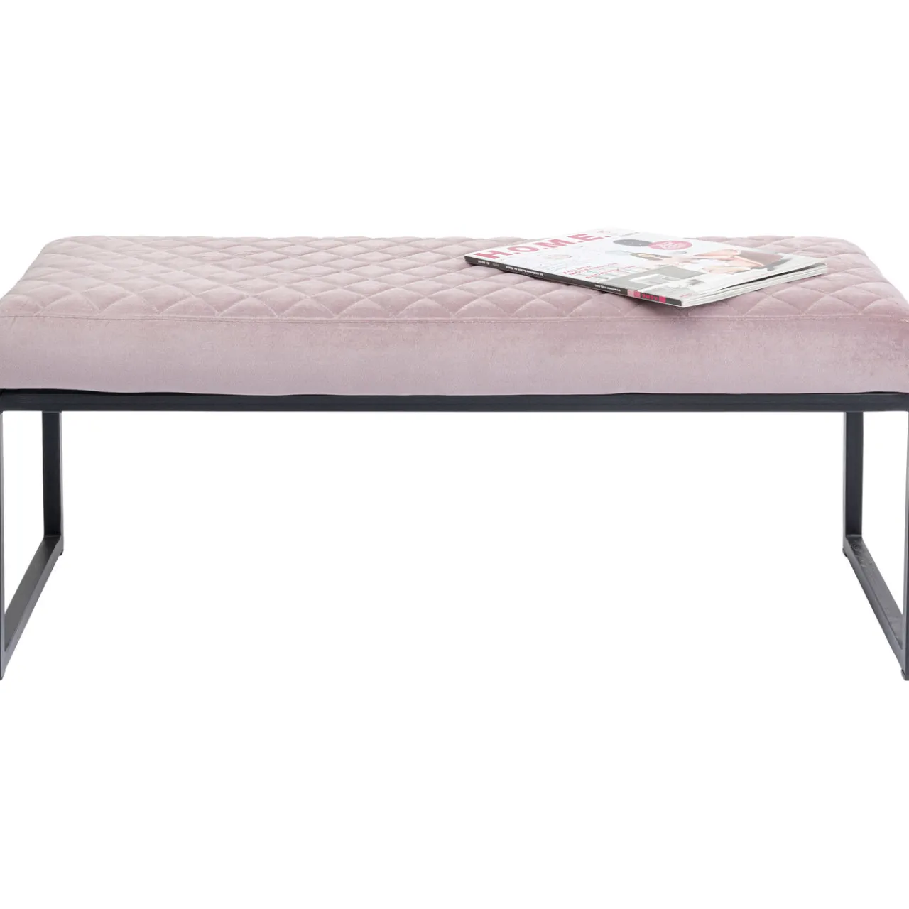 KARE Design Banquette Smart Velours Rose Noir 90Cm Sale