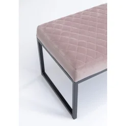 KARE Design Banquette Smart Velours Rose Noir 90Cm Sale