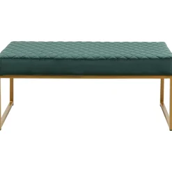 KARE Design Banquette Smart Velours Vert Fonce Laiton 90Cm Hot