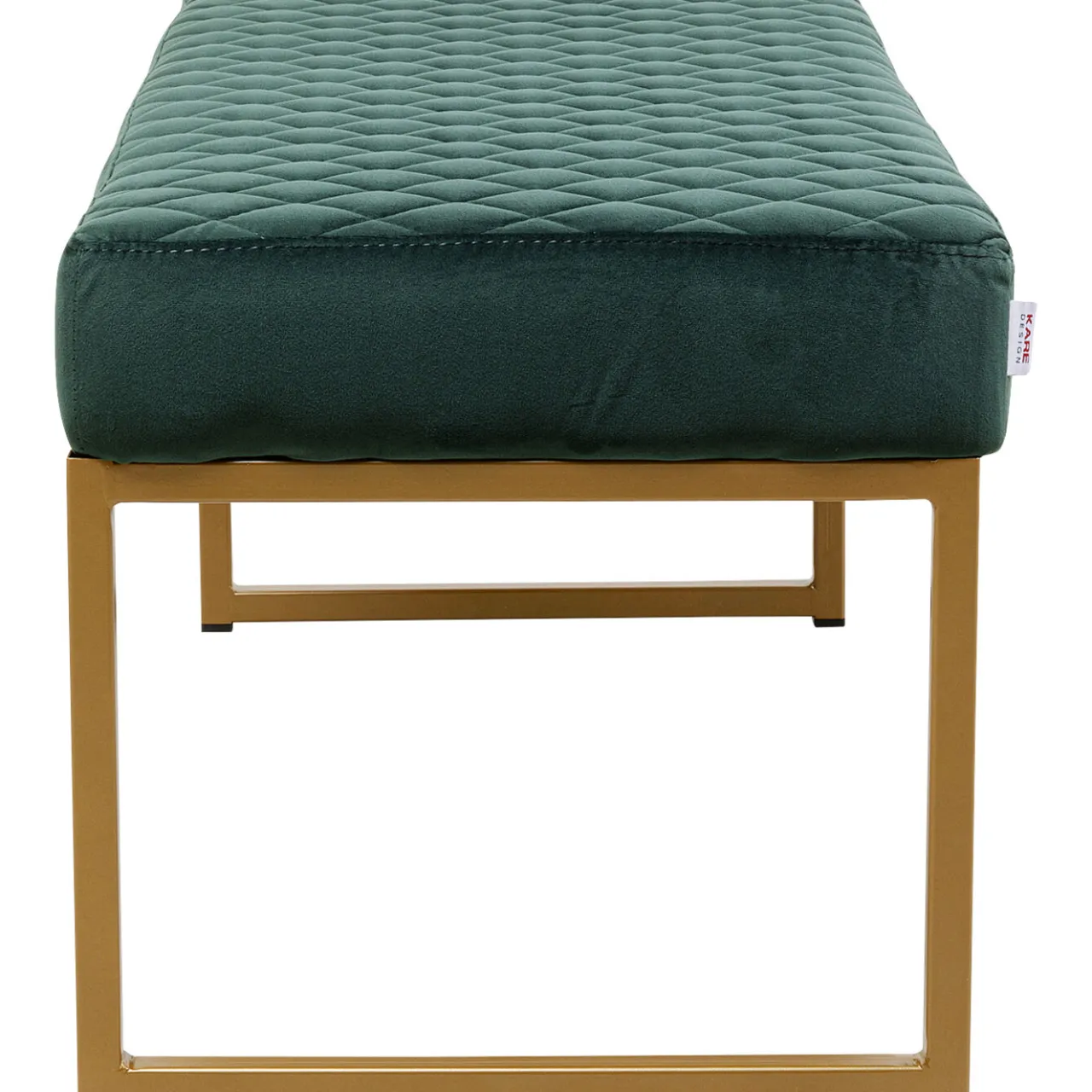 KARE Design Banquette Smart Velours Vert Fonce Laiton 90Cm Hot
