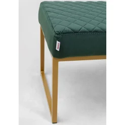 KARE Design Banquette Smart Velours Vert Fonce Laiton 90Cm Hot