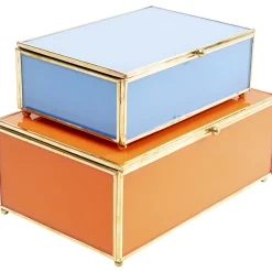KARE Design Boite Neomi Orange Bleu (2/Set) New