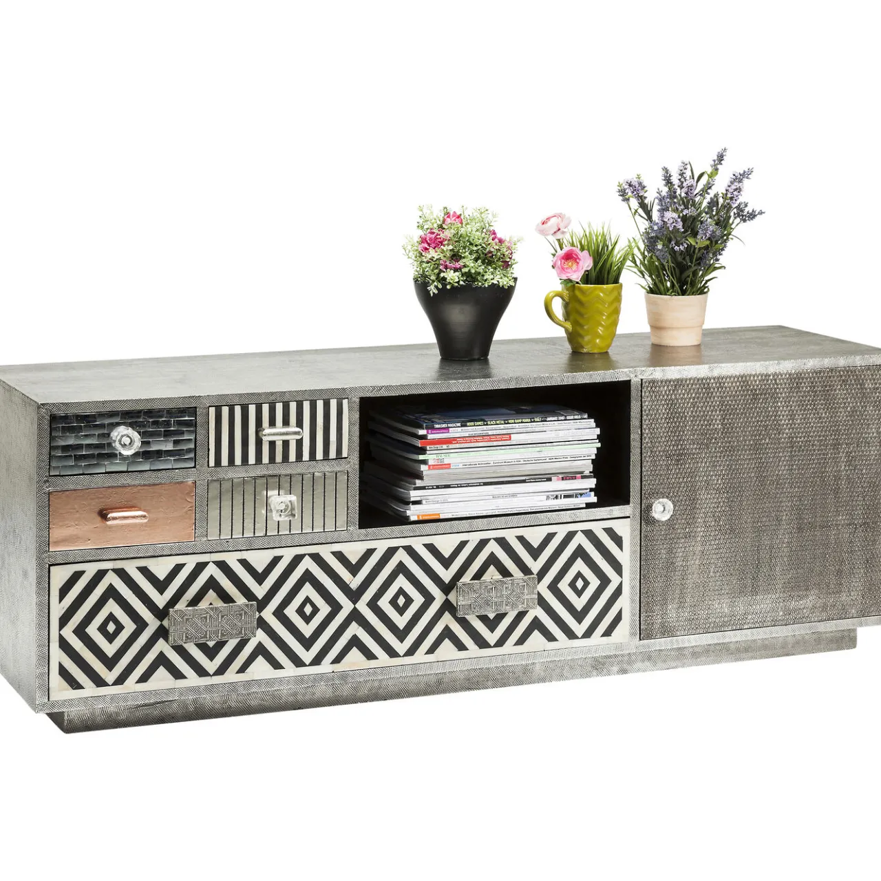 KARE Design Buffet Bas Chalet 1 Porte,5 Tiroirs Best