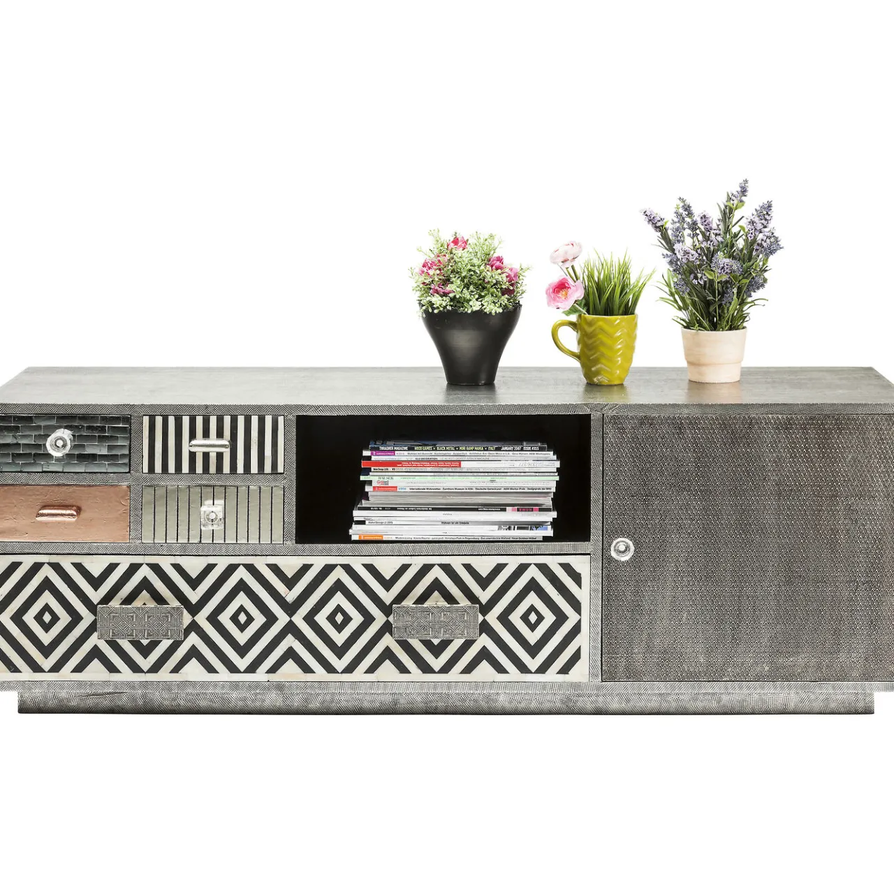 KARE Design Buffet Bas Chalet 1 Porte,5 Tiroirs Best