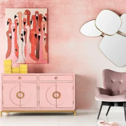 KARE Design Buffet Disk Pink Discount