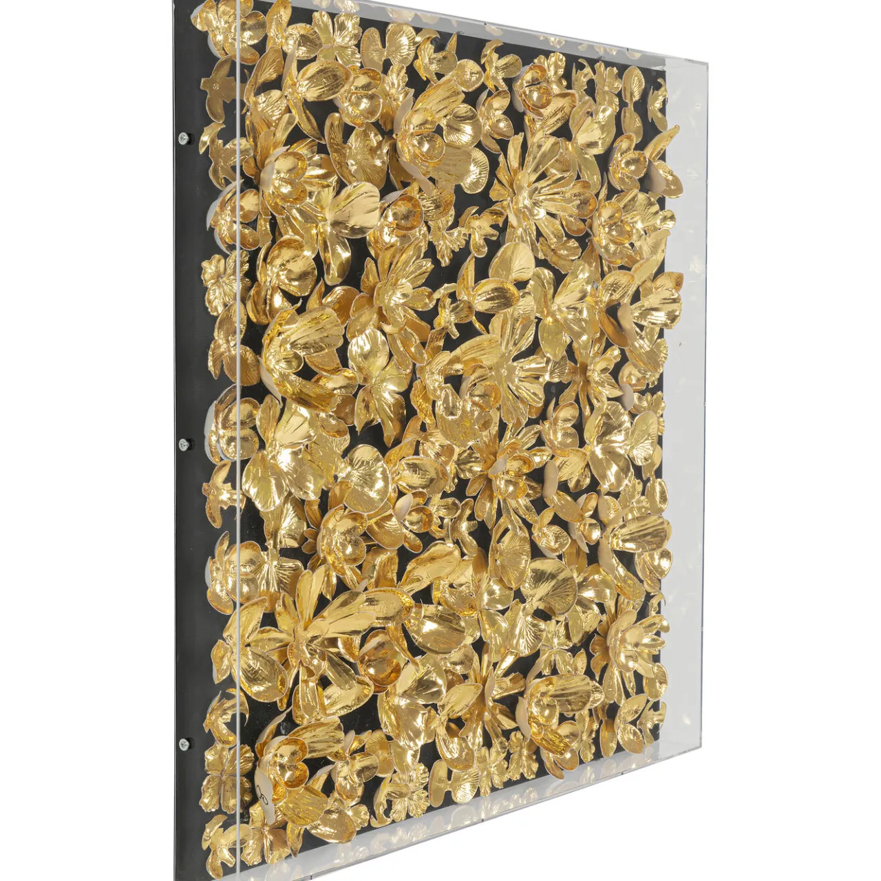 KARE Design Cadre Décoratif Gold Flower 60X60Cm Online