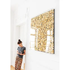 KARE Design Cadre Décoratif Gold Flower 120X120Cm Clearance