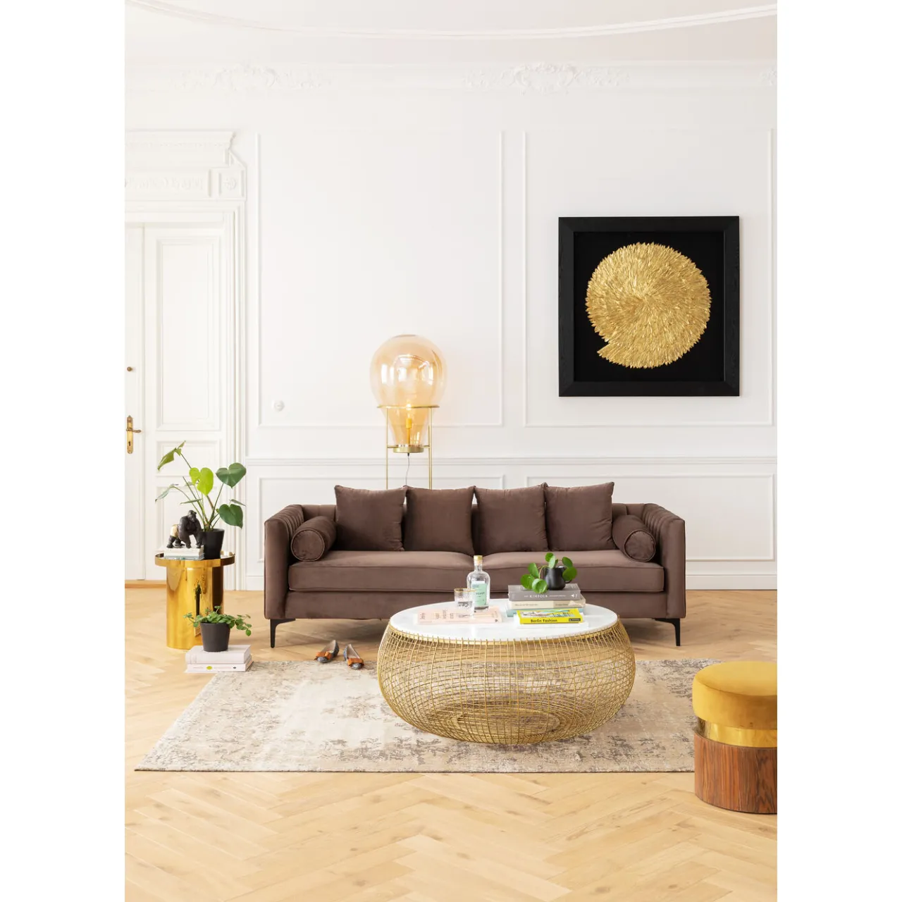 KARE Design Cadre Décoratif Golden Snail 120X120Cm Online