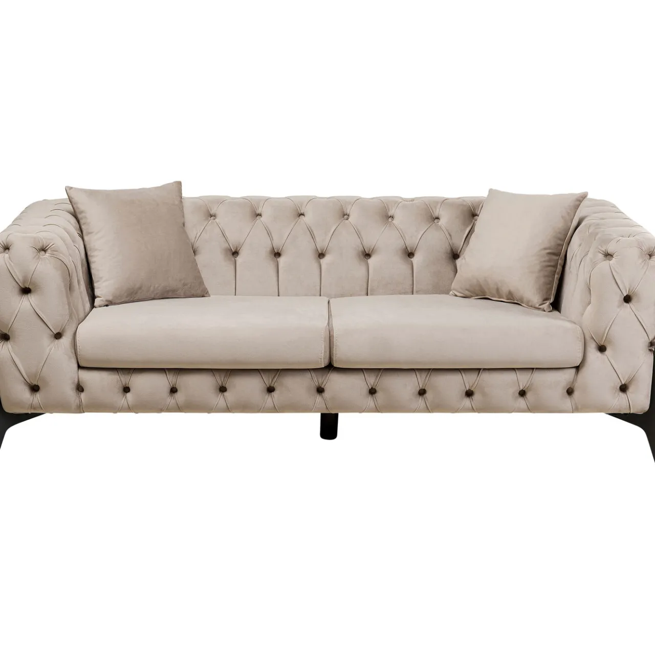 KARE Design Canapés Bellissima 2-Places Velours Beige 200Cm New