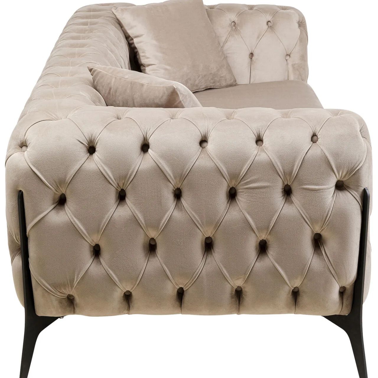 KARE Design Canapés Bellissima 2-Places Velours Beige 200Cm New