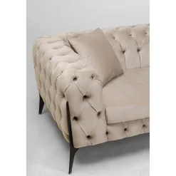 KARE Design Canapés Bellissima 2-Places Velours Beige 200Cm New