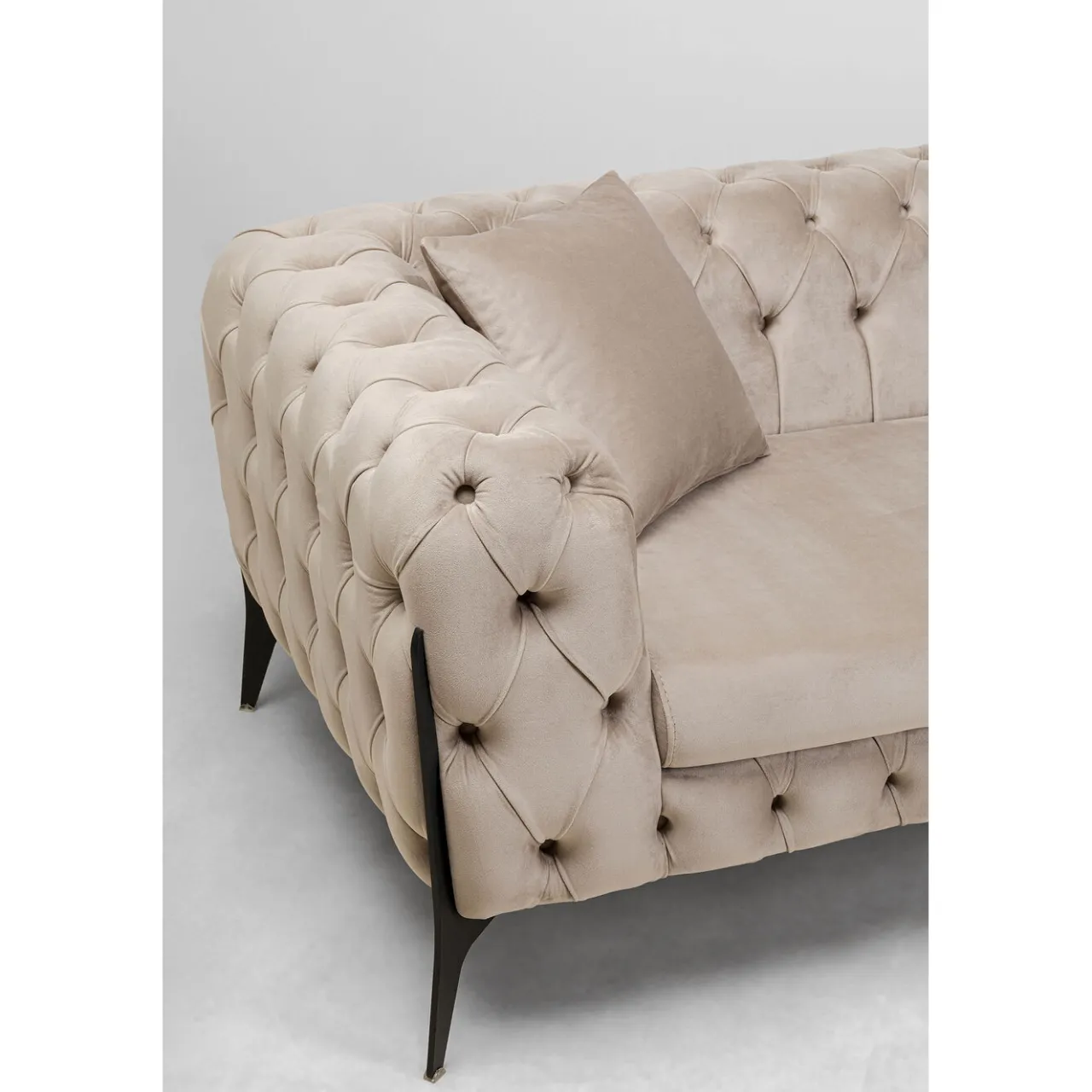KARE Design Canapés Bellissima 2-Places Velours Beige 200Cm New