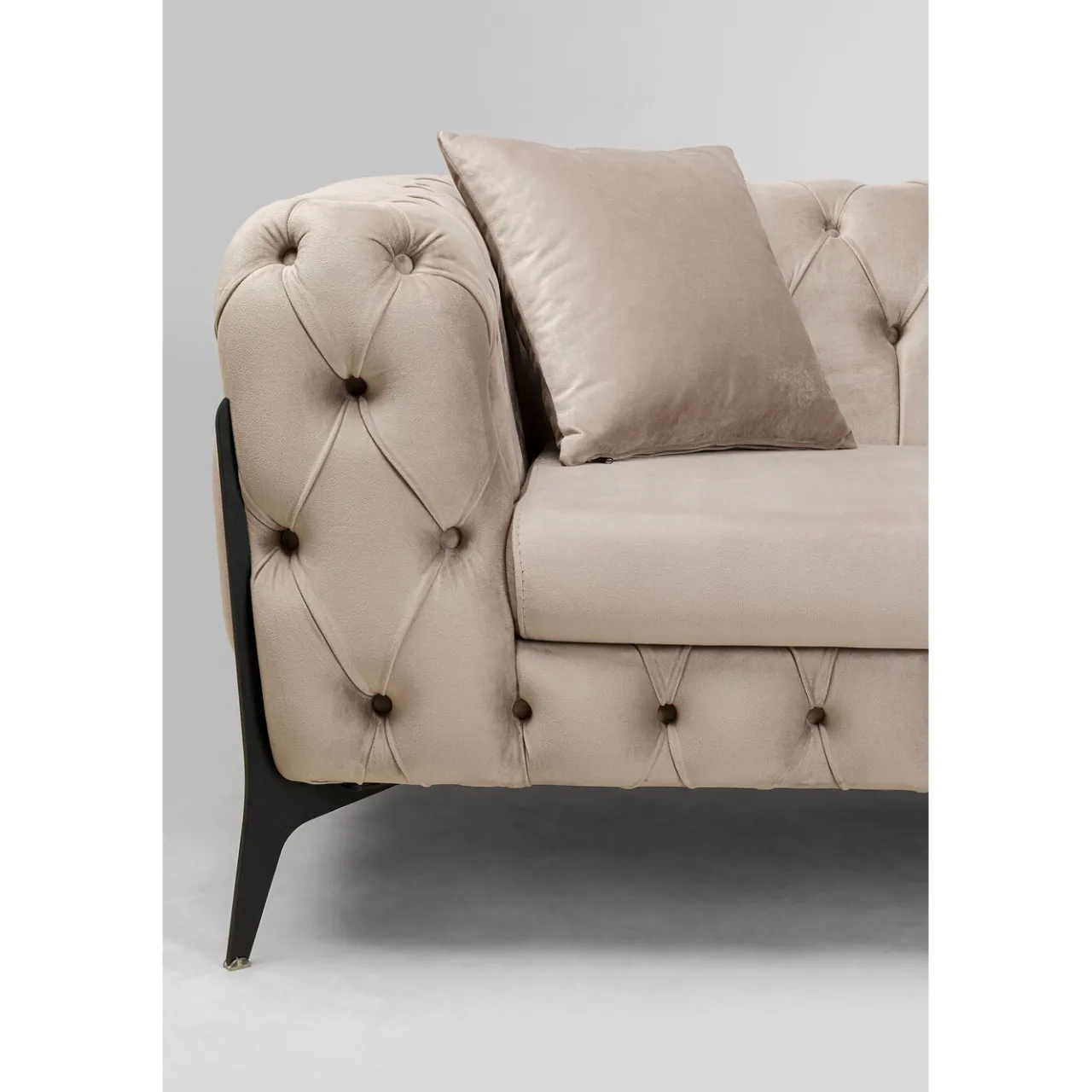 KARE Design Canapés Bellissima 2-Places Velours Beige 200Cm New