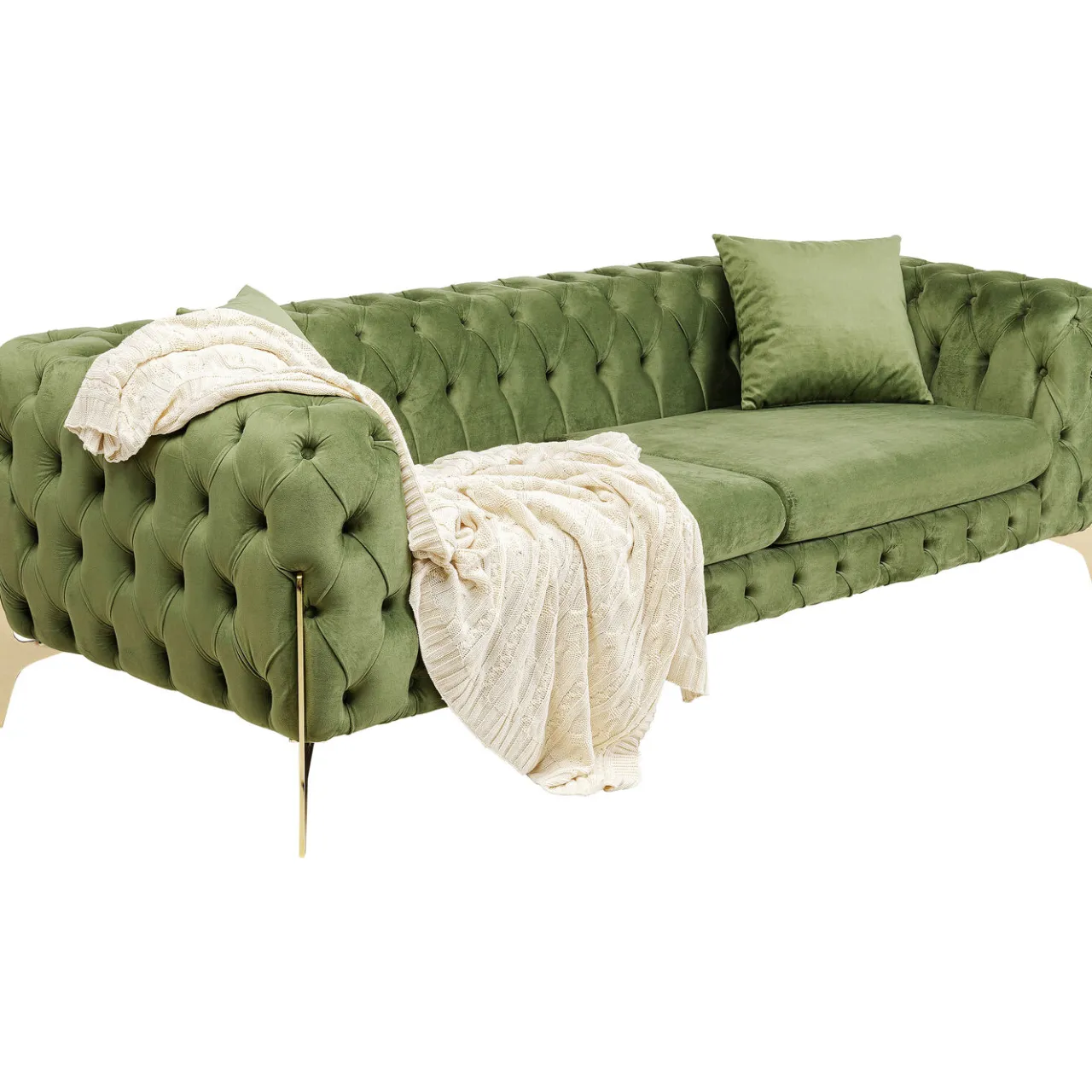 KARE Design Canapés Bellissima 3-Places Velours Vert 240Cm Sale
