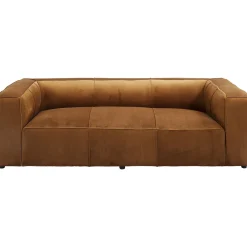 KARE Design Canapés Cubetto 3-Places Velours Marron 220Cm Discount