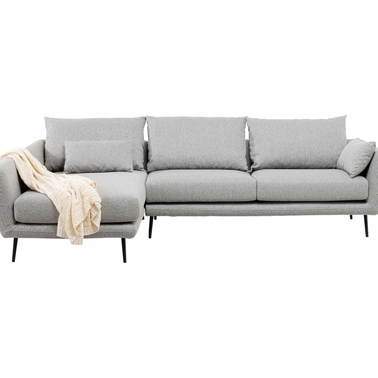 KARE Design Canapés D Angle Amalfi Gauche Gris 275Cm New