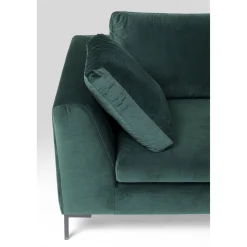 KARE Design Canapés D Angle Gianni Pm Velours Vert Fonce Droite Sale