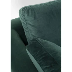 KARE Design Canapés D Angle Gianni Pm Velours Vert Fonce Droite Sale