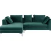 KARE Design Canapés D Angle Gianni Pm Velours Vert Fonce Gauche Online
