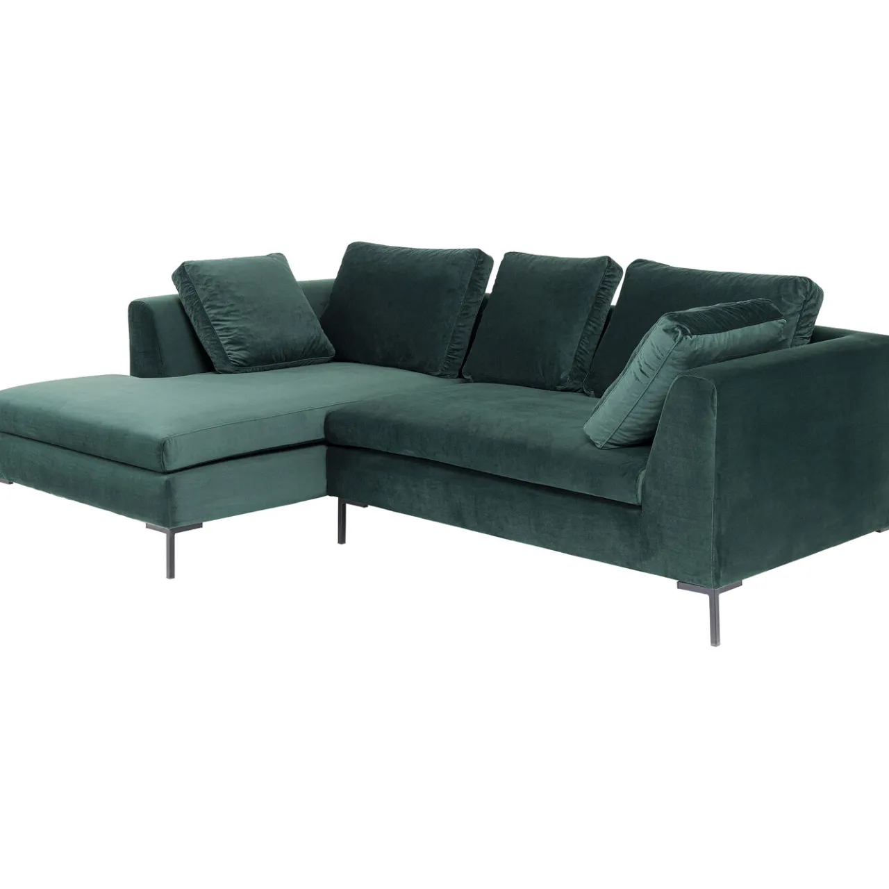 KARE Design Canapés D Angle Gianni Pm Velours Vert Fonce Gauche Online