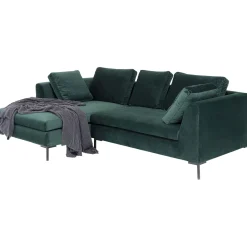 KARE Design Canapés D Angle Gianni Pm Velours Vert Fonce Gauche Online