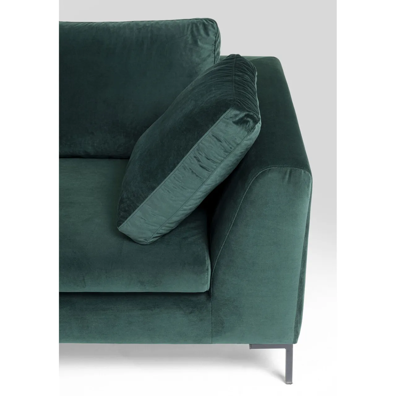 KARE Design Canapés D Angle Gianni Pm Velours Vert Fonce Gauche Online