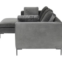 KARE Design Canapés D Angle Gianni Pm Velours Gris Gauche Hot