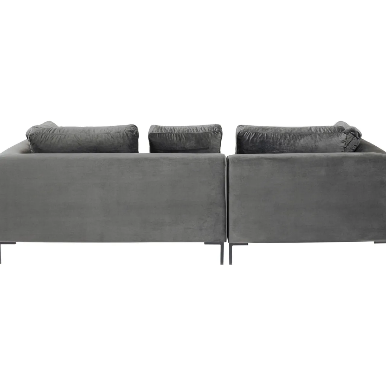 KARE Design Canapés D Angle Gianni Pm Velours Gris Gauche Hot