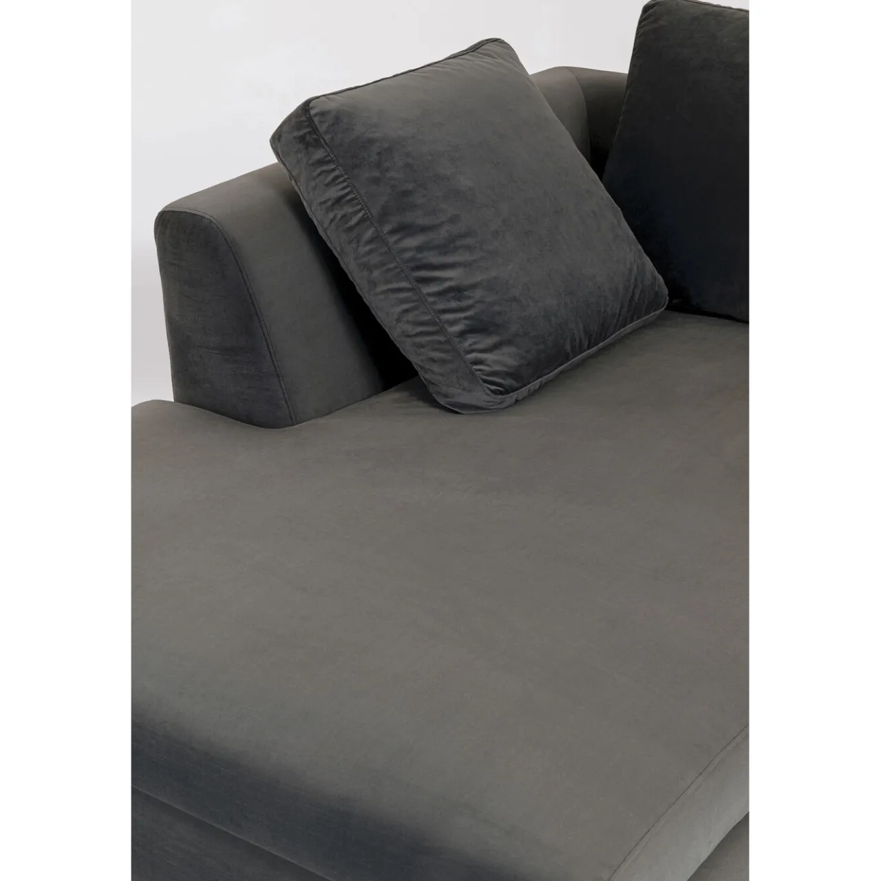 KARE Design Canapés D Angle Gianni Pm Velours Gris Gauche Hot