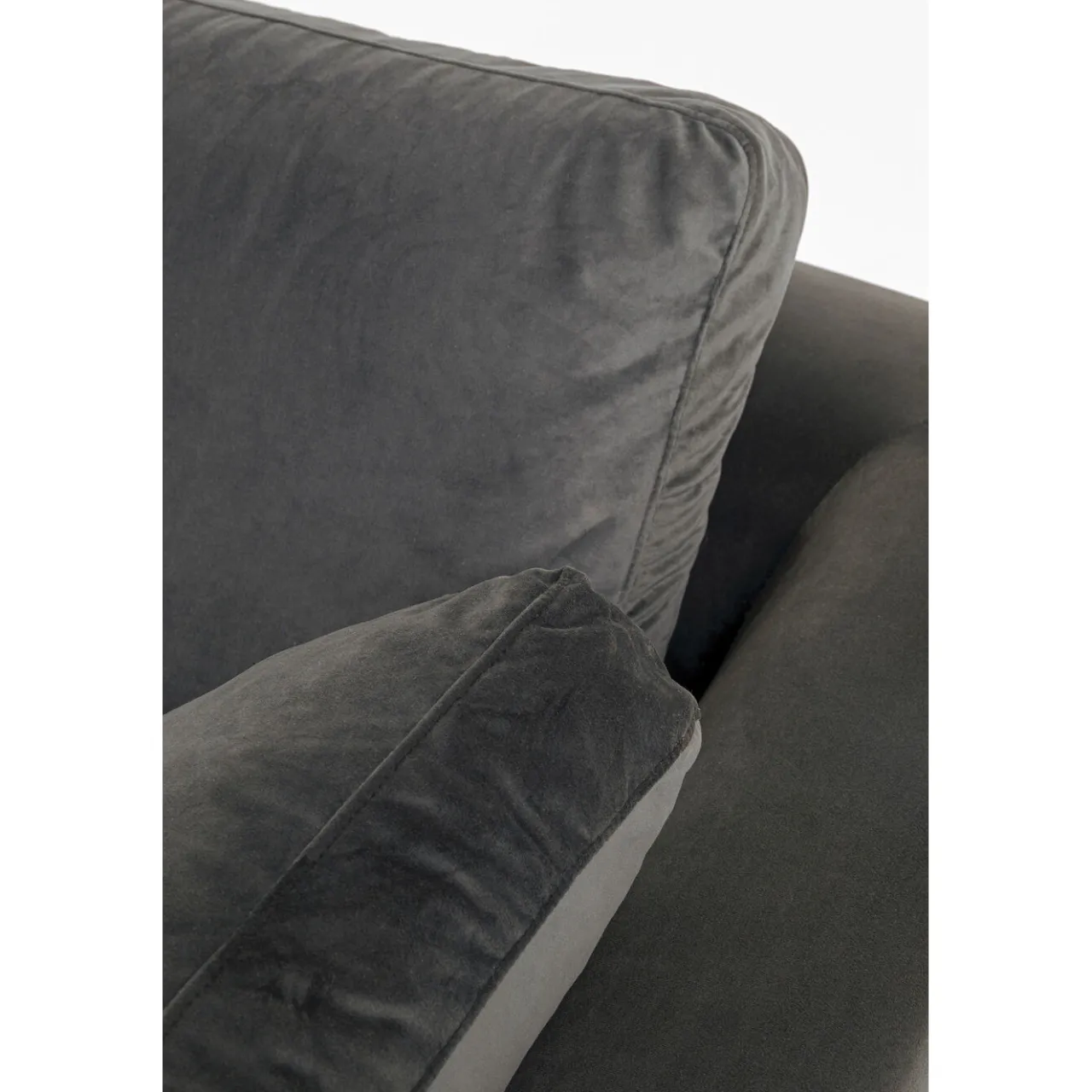 KARE Design Canapés D Angle Gianni Pm Velours Gris Gauche Hot