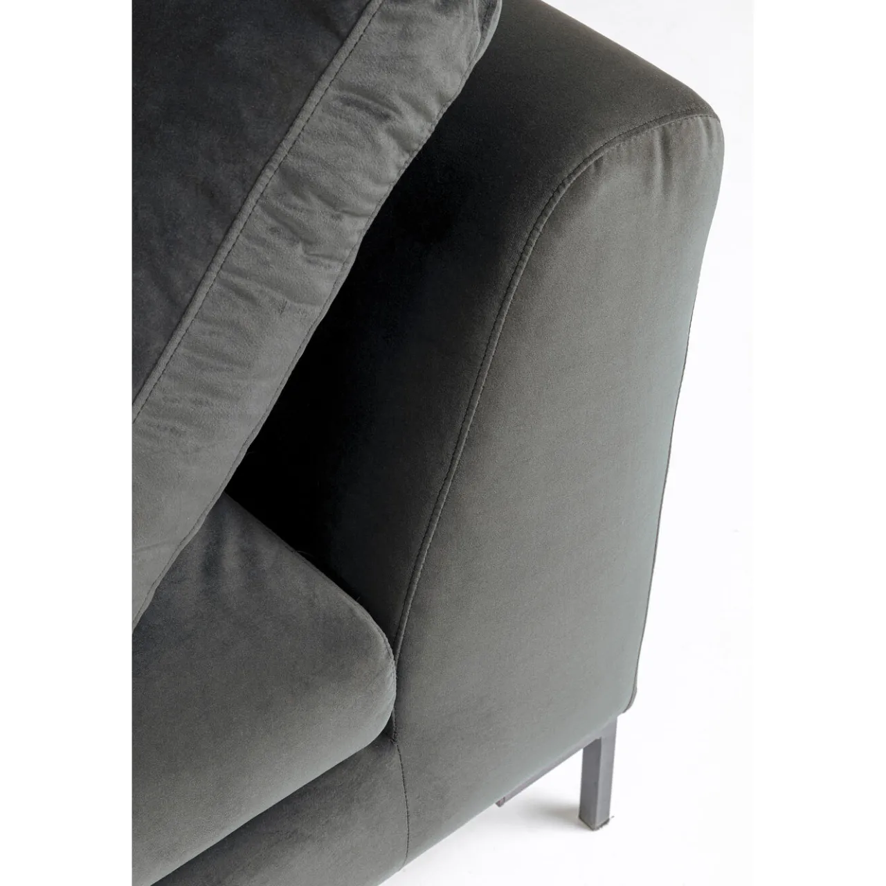 KARE Design Canapés D Angle Gianni Pm Velours Gris Gauche Hot