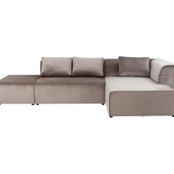 KARE Design Canapés D Angle Infinity Velvet Taupe Droite Hot