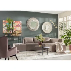 KARE Design Canapés D Angle Infinity Velvet Taupe Droite Hot