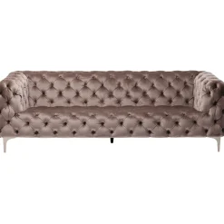 KARE Design Canapés Look 3-Places Velours Gris New