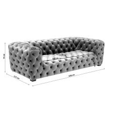 KARE Design Canapés Metropol 3-Places Gris 238Cm Outlet