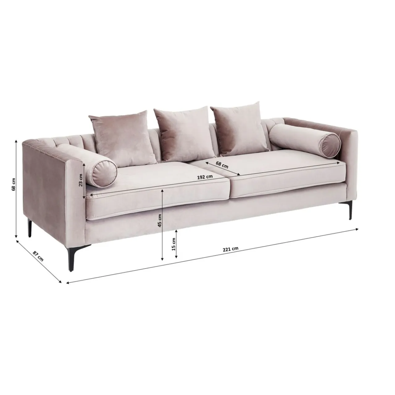 KARE Design Canapés Variete 3-Places Gris Online