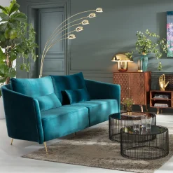 KARE Design Canapés Vegas Forever 3-Places Petrole Outlet