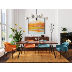 KARE Design Chaise A. Acc. Alexia.Velours Bleu New