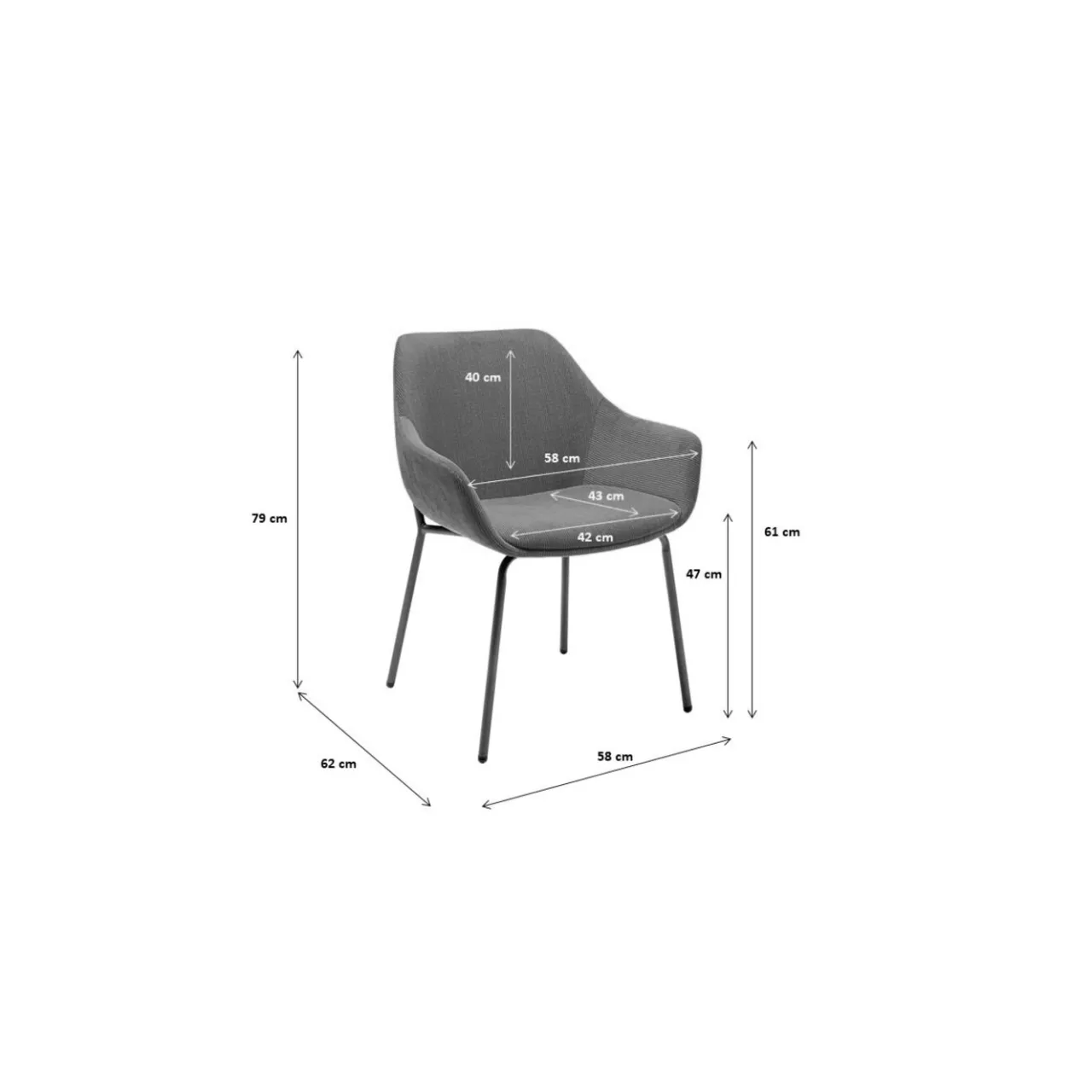 KARE Design Chaise A. Acc. Avignon Orange Best