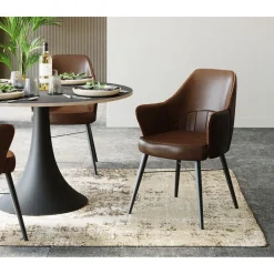 KARE Design Chaise A. Acc. Rumba.Cuir Marron Sale