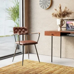 KARE Design Chaise A. Acc. Salsa.Cuir Marron Clearance