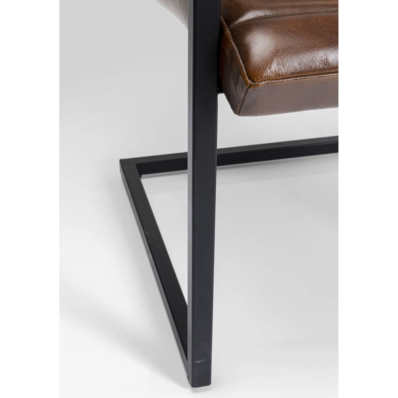 KARE Design Chaise Cantilever Lola Cuir Marron Sale