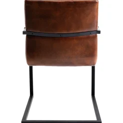 KARE Design Chaise Cantilever Lola Cuir Marron Sale