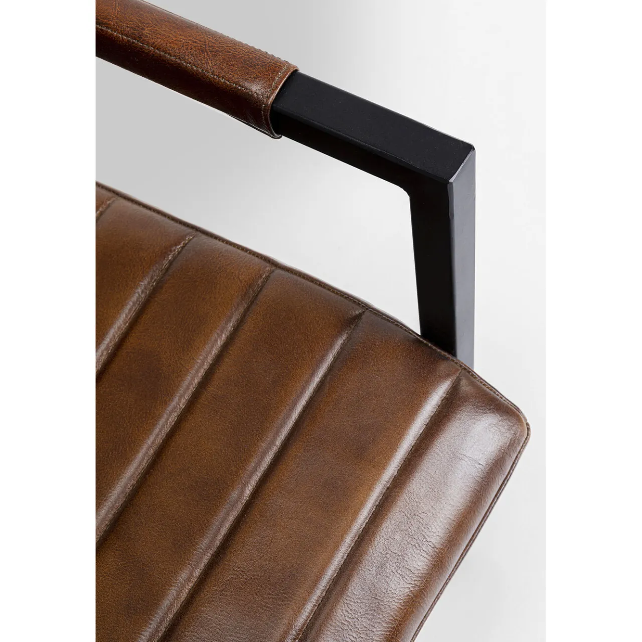KARE Design Chaise Cantilever Lola Cuir Marron Sale