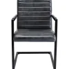 KARE Design Chaise Cantilever Lola Cuir Gris Online