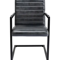KARE Design Chaise Cantilever Lola Cuir Gris Online