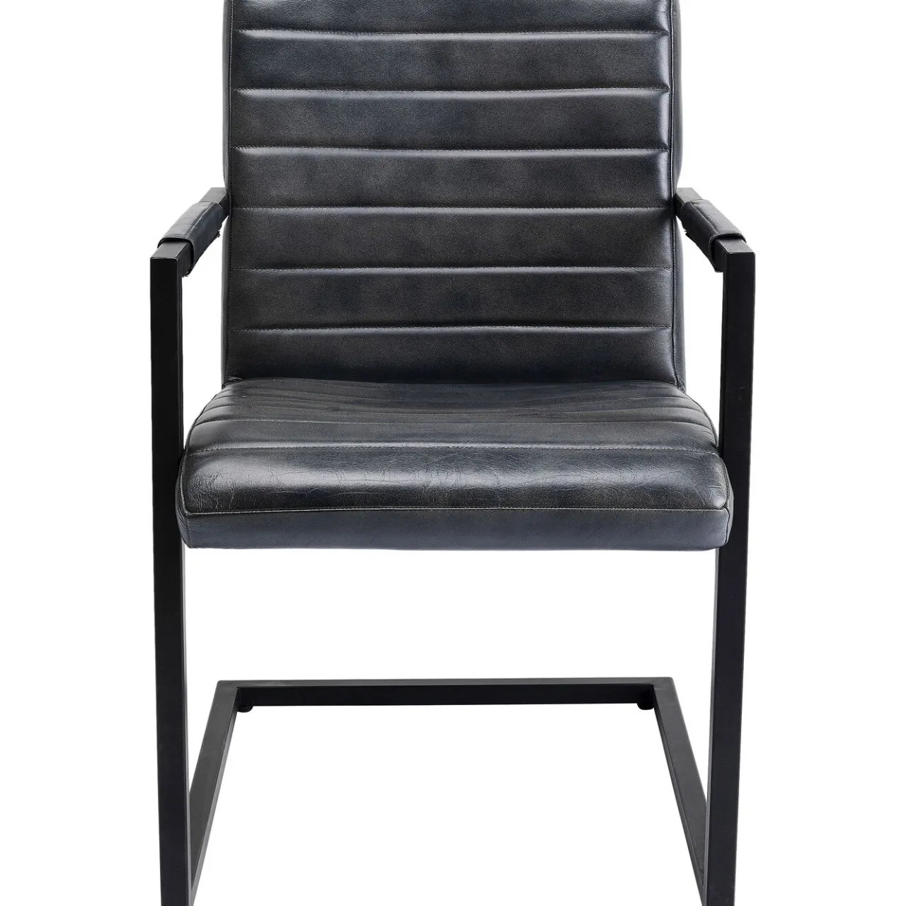 KARE Design Chaise Cantilever Lola Cuir Gris Online
